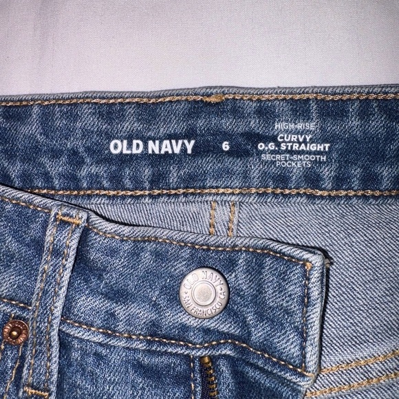 Old Navy NWT Size 6 Medium Wash High Rise OG Curvy Straight Leg Jeans - Picture 8 of 12